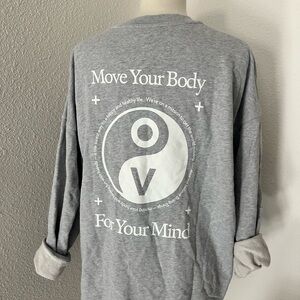 Outdoor Voices Move Your Body oversized crewneck sweatshirt